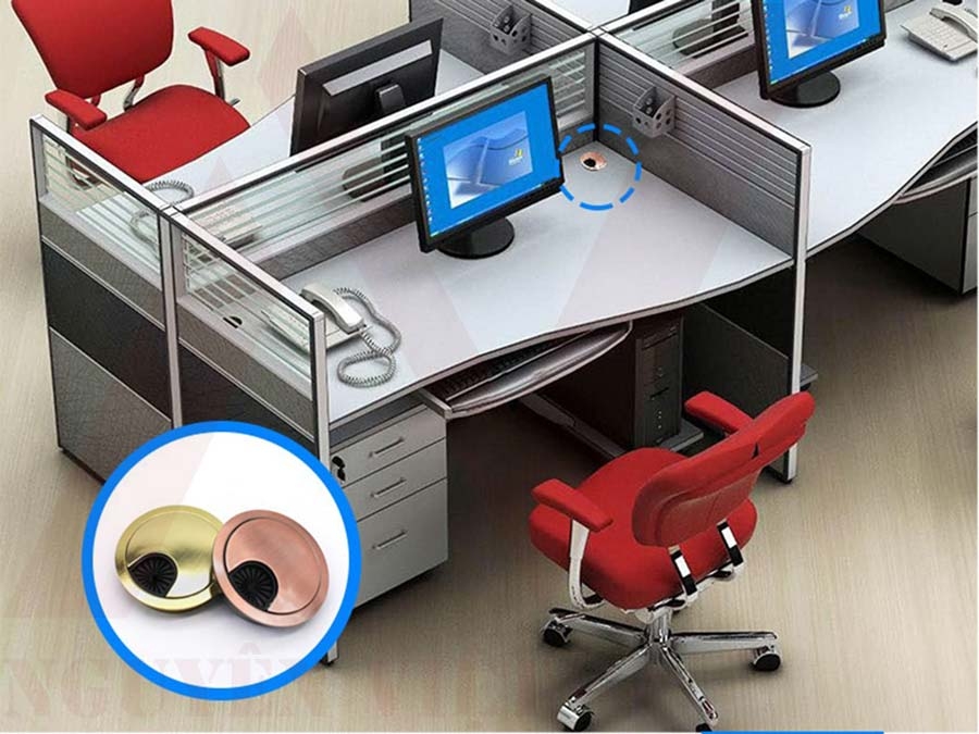 hộp luồn dây điện mặt bàn làm việc