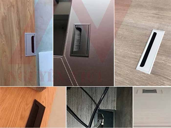 hộp luồn dây điện mặt bàn làm việc dạng vuông