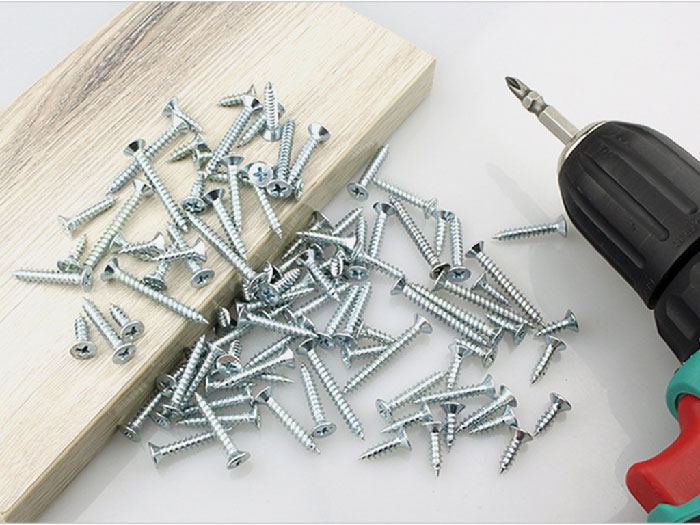 vít bắn gỗ đầu bằng dùng gia cố bằng máy bắn vít