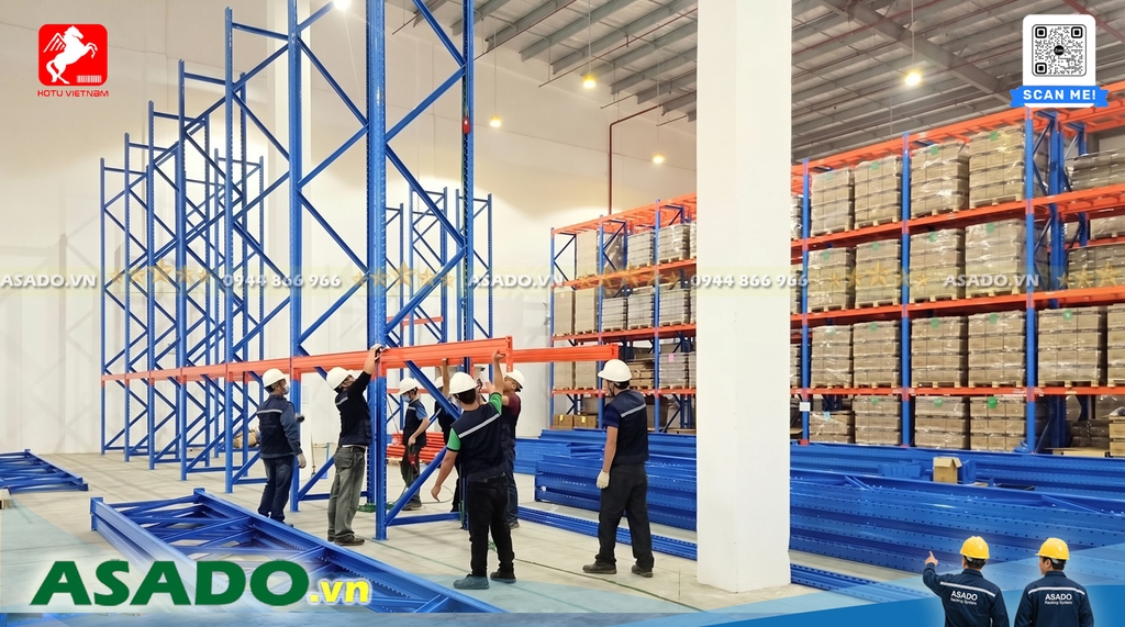 Lắp đặt kệ kho công nghiệp bởi Hotu Việt nam