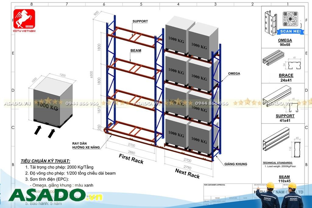 Thiết kế cấu tạo của Kệ VNA