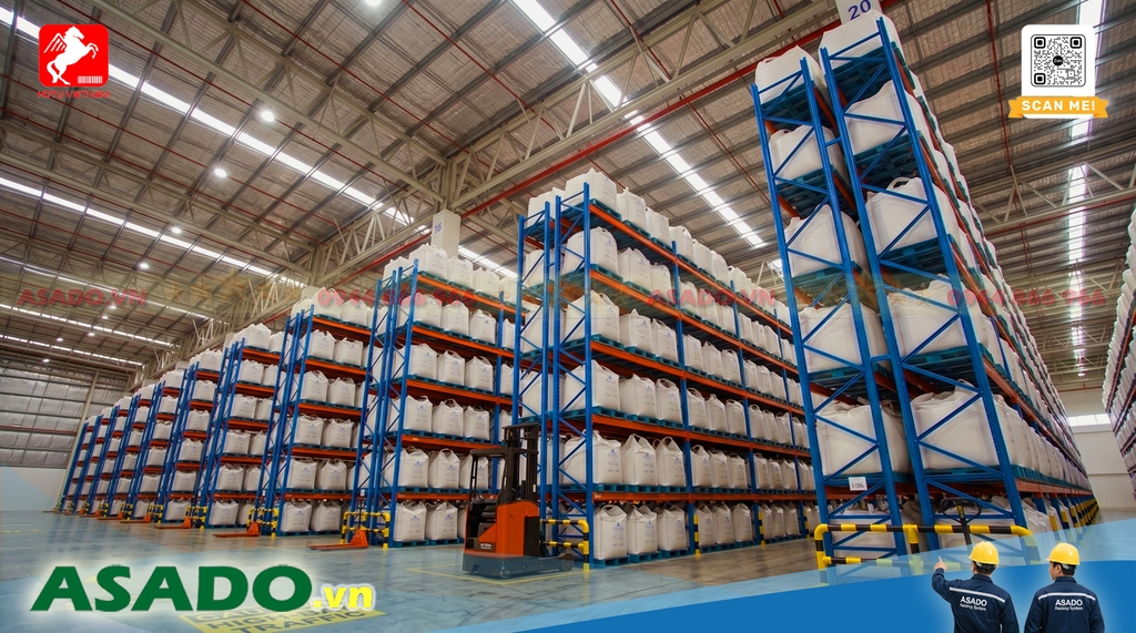 Kệ chứa vật tư nguyên liệu