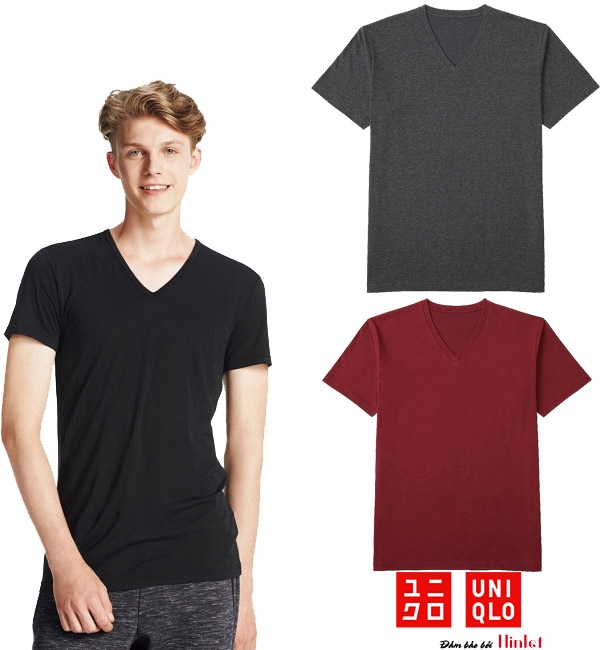 Áo Thun Cổ Trụ Nam Hàng Cao Cấp Chất Thun Cotton 4c Thêu Chữ UniQlo   MixASale