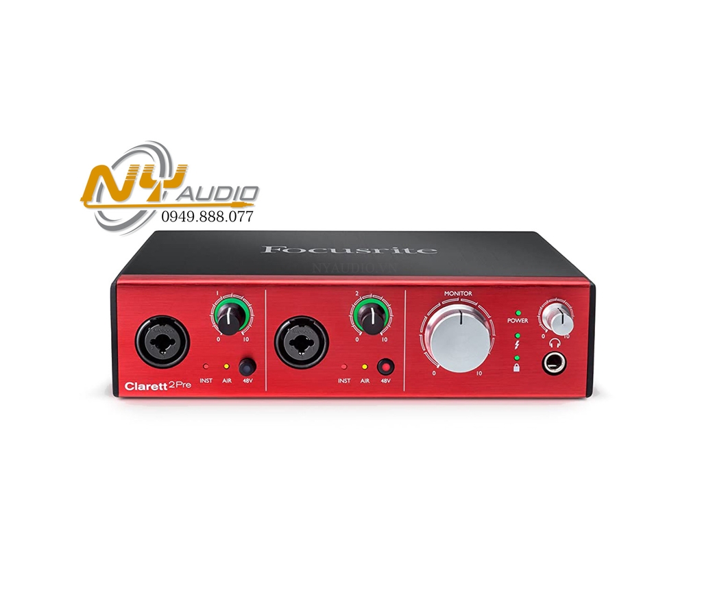 Focusrite Clarett 2Pre Thunderbolt | hàng phân phối chính hãng giá cực tốt 