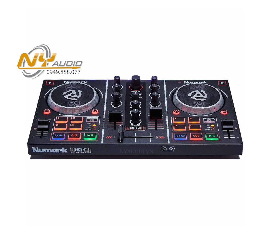 Numark Party Mix DJ Controller with BuiltIn Sound Card & Light Show