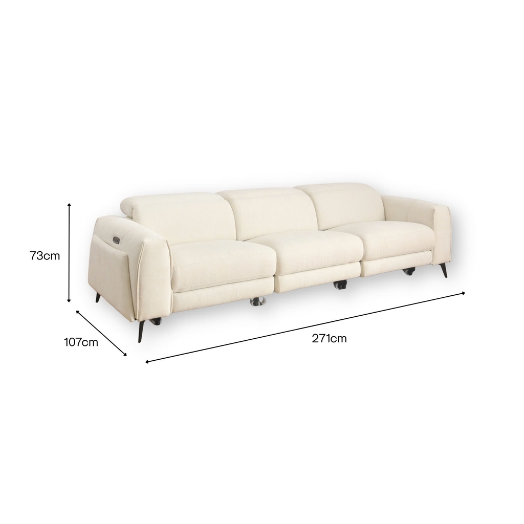 Ghế sofa thông minh chỉnh điện Caldo vải 3 ghế