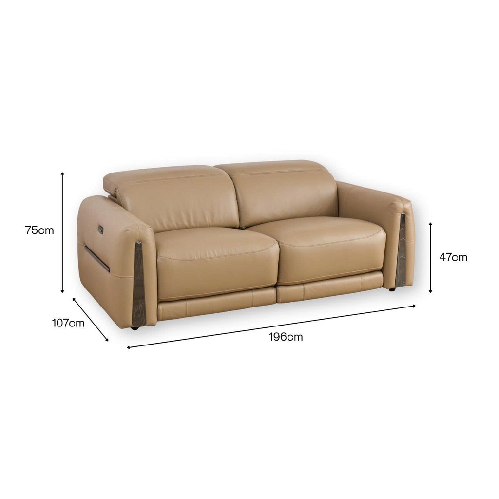Ghế sofa thông minh chỉnh điện Obido da thật BV 2 ghế