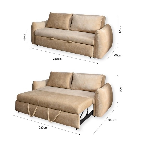 Ghế sofa giường Lubben tay rời