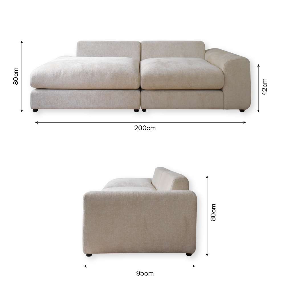Ghế sofa Maltida gối tựa vuông