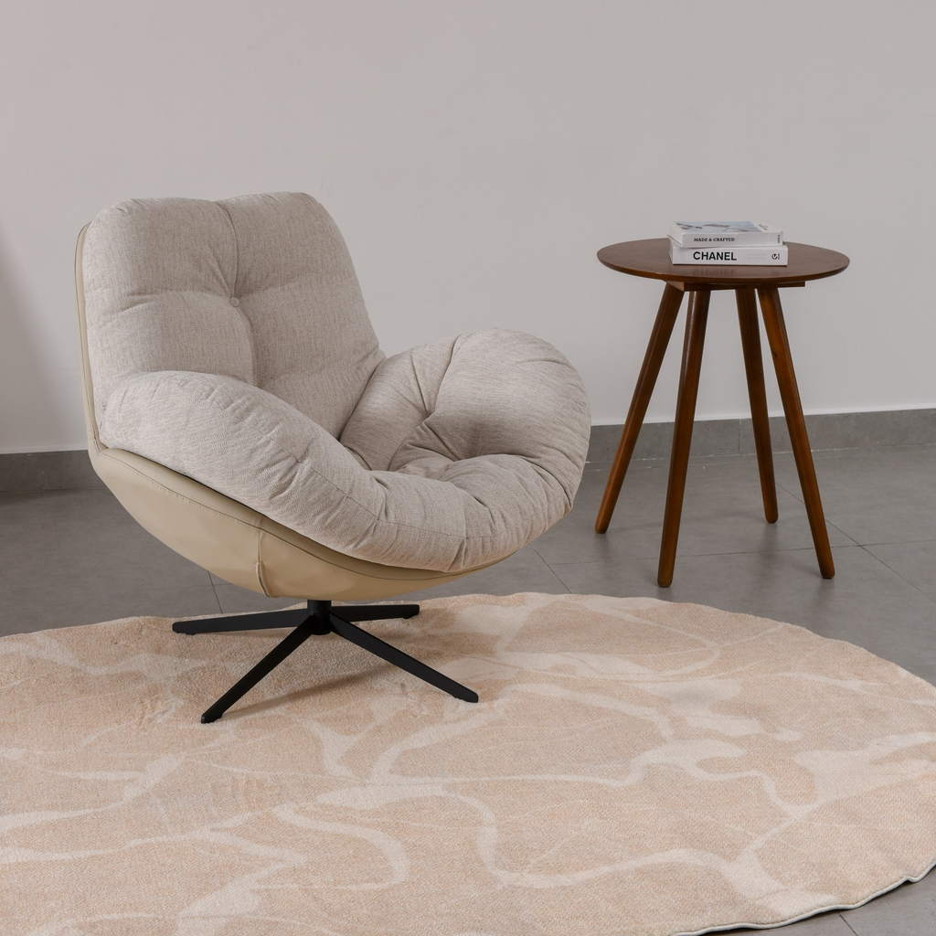 Thảm trải sàn Peach oval lông mềm