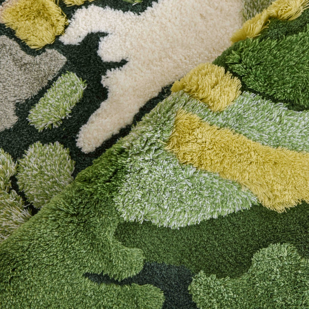 Thảm trải sàn Moss tufted dệt nổi 150 x 158