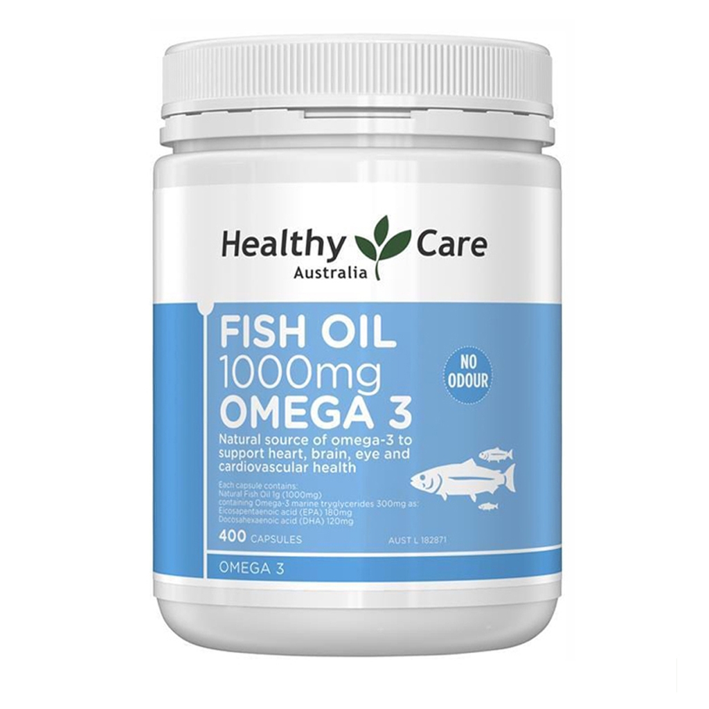 Dầu Cá Fish Oil Healthy Care Omega 3 1000mg, 400 viên Của Úc Alozo Store