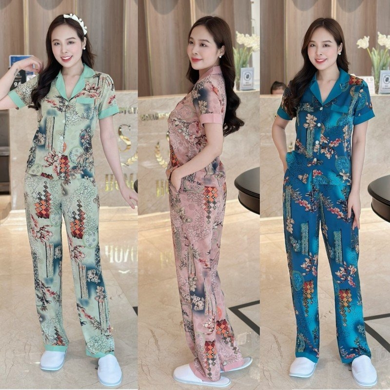 Set bộ họa tiết pijama có túi - GR0289