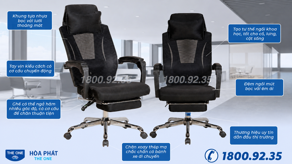 Ghế công thái học Hòa Phát The One GL326
