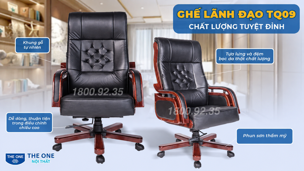 Sản phẩm ghế da giám đốc Hòa Phát TQ09 có nhiều tính năng nổi bật