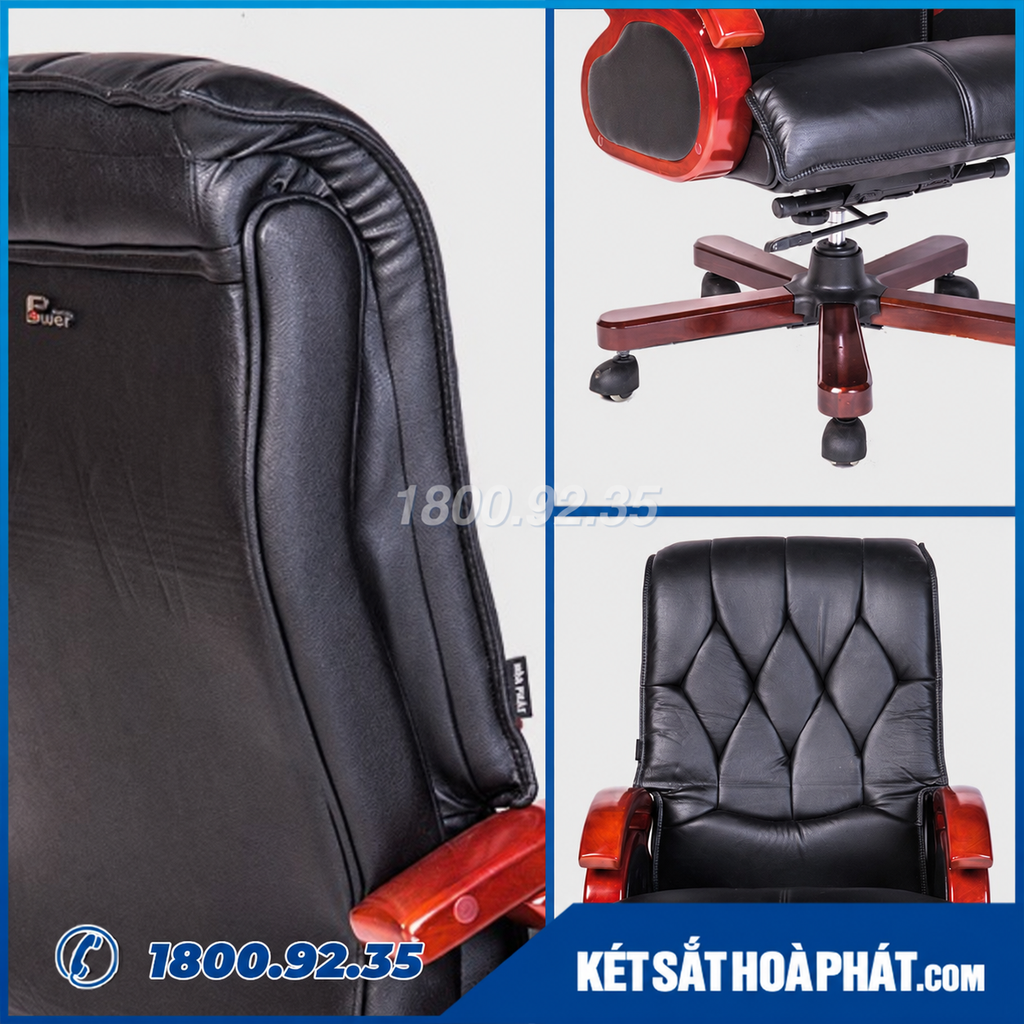 Ghế lãnh đạo Hòa Phát The One TQ05 bọc da thật chân xoay