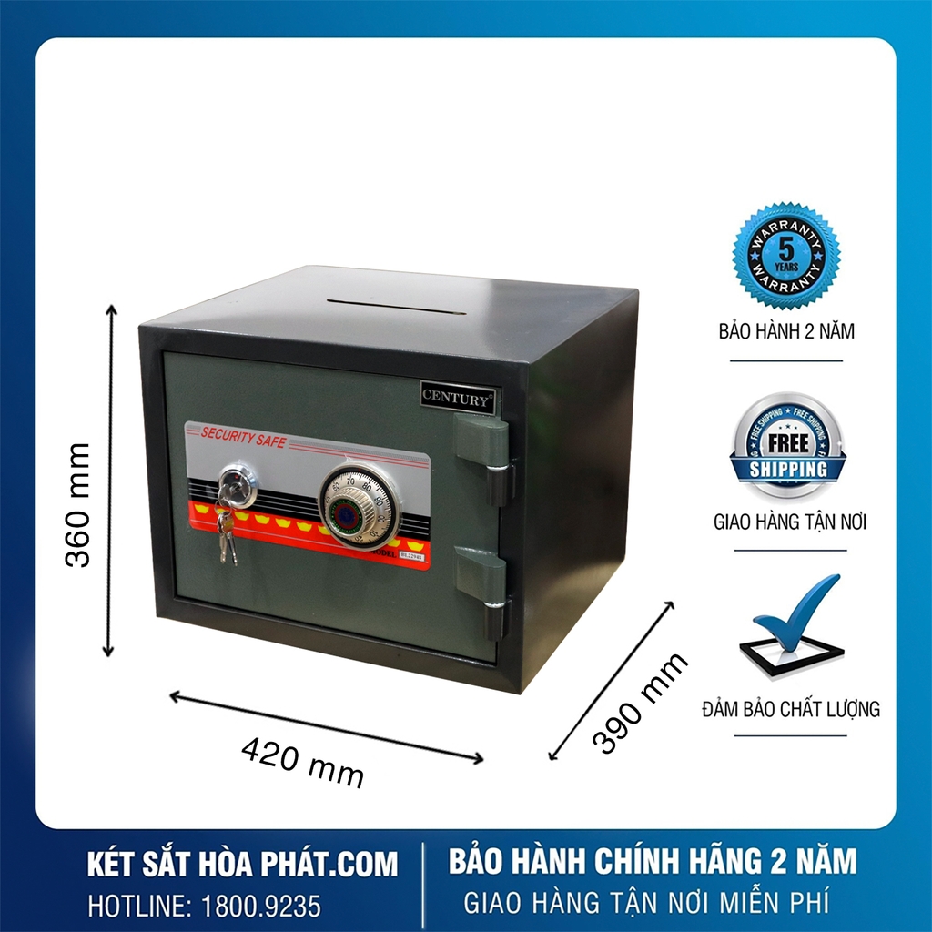 Két sắt công đức mini có khe bỏ tiền KCD360