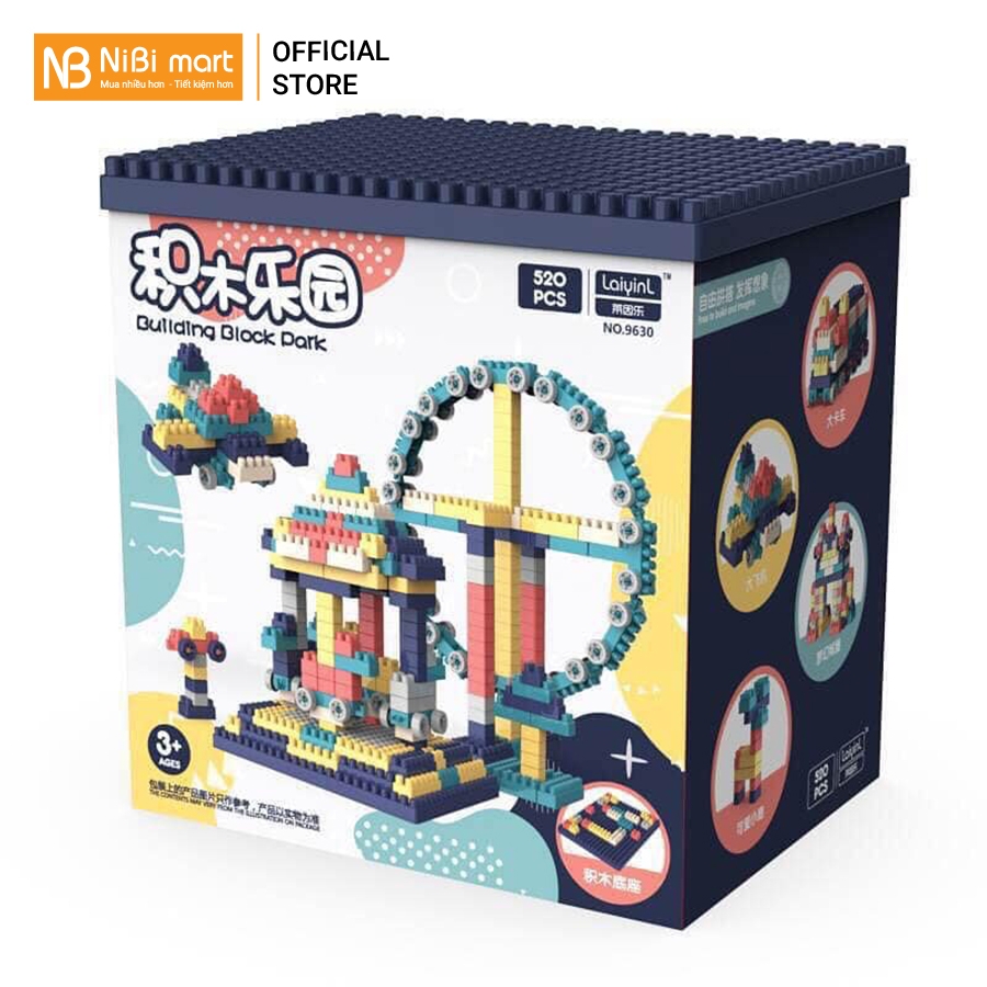 Bộ Lego Xếp Hình 520 Chi Tiết Đồ Chơi Cho Bé Lắp Ráp , Trò Chơi Phát Triển  Tư Duy , Sáng Tạo , Trí Tưởng Tượng | Nibi