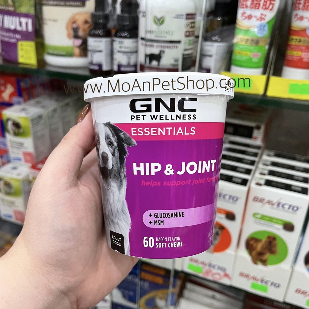 Thuốc Bổ Cơ Khớp GNC PETS Hip & Joint Soft Chews (Glucosamine, MSM) Mỹ