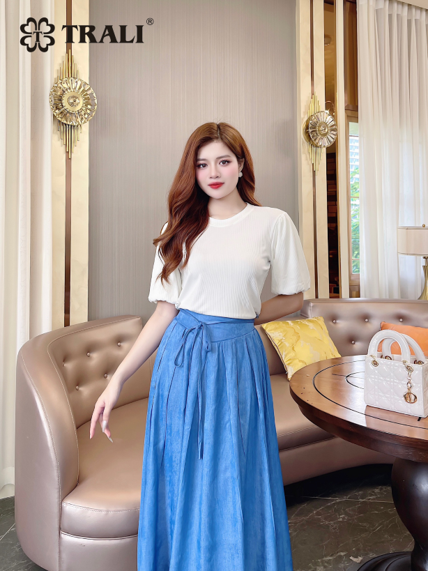 Chân váy đẹp công sở - MC Fashion CV0389 màu xanh tím than | Shopee Việt Nam