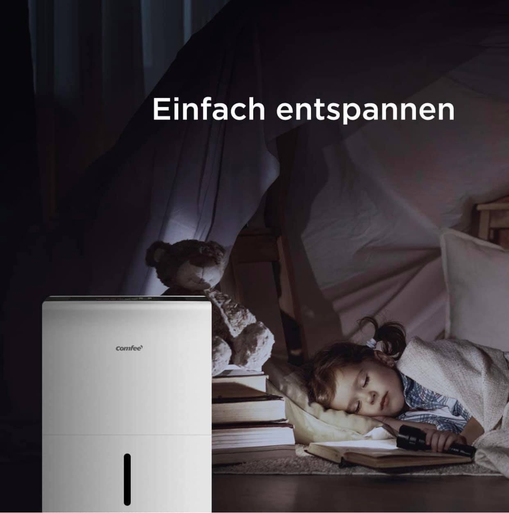 Máy hút ẩm COMFEE MDDP 50 DEN 7 màu trắng, công suất hút ẩm: 50 lít/24giờ, diện tích phòng: 100 m2
