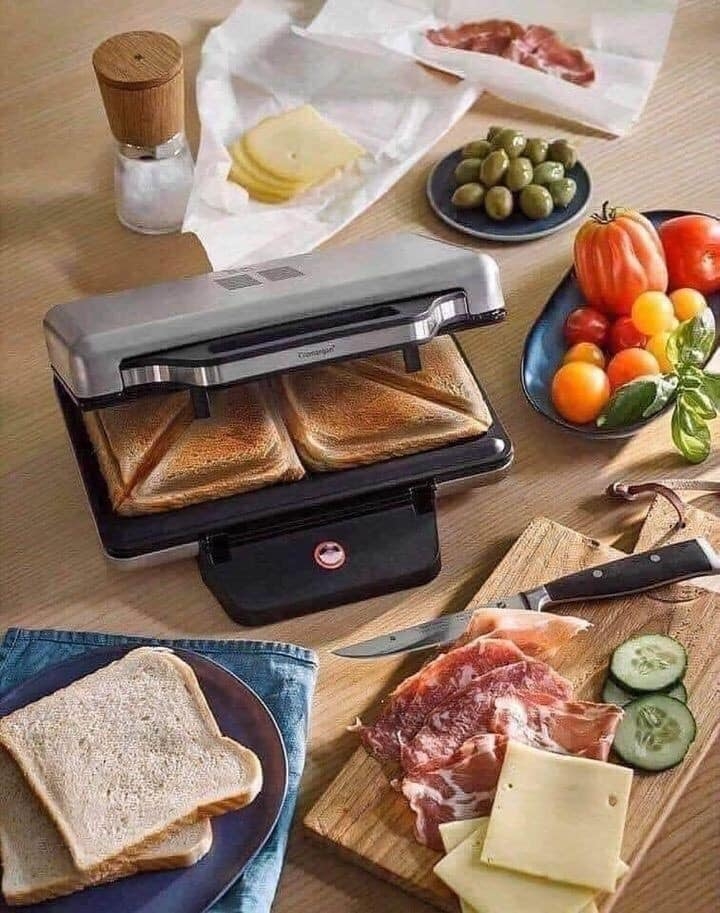 MÁY NƯỚNG BÁNH MÌ SANDWICH WMF LONO, Công suất 800W, Thép không gỉ