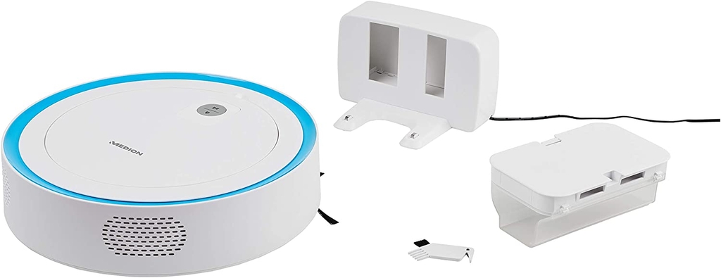 Máy hút bụi robot MEDION MD 18861 với Điều hướng bằng laser thông minh (Model 2020, Tương thích ứng dụng và Alexa, Sơ đồ phòng, Thời gian chạy 120 phút)