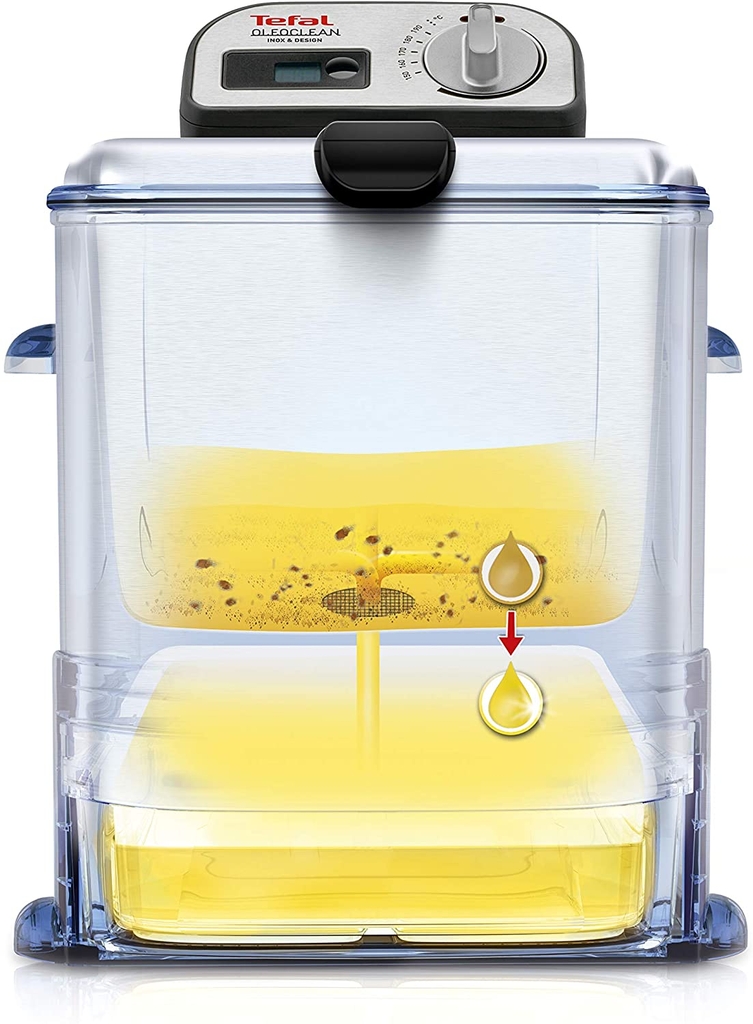 Nồi chiên ngập dầu Tefal FR8040, Công suất 2300W, Dung tích 3,5L. Thép không gỉ, Màu Bạc + Xanh