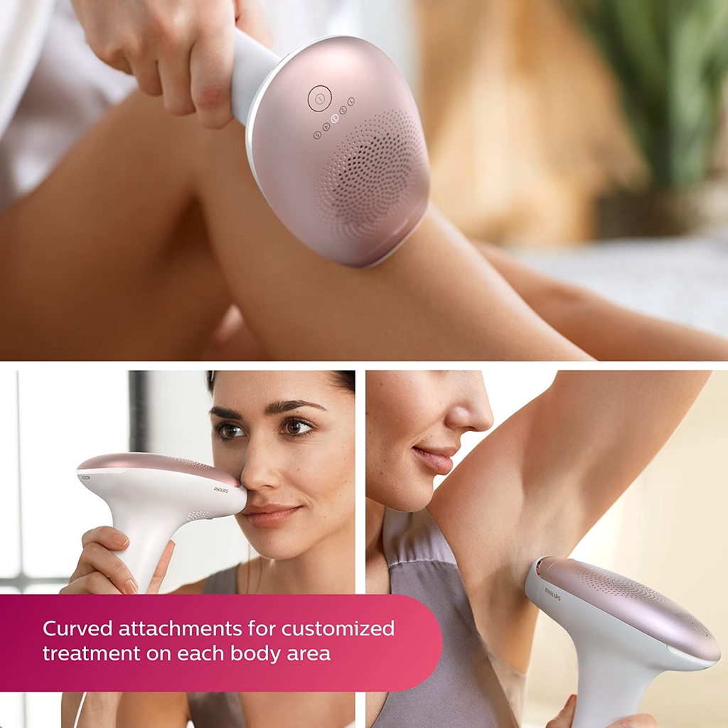 Thiết bị triệt lông PHILIPS BRI 921/00 LUMEA IPL, Màu trắng/hồng