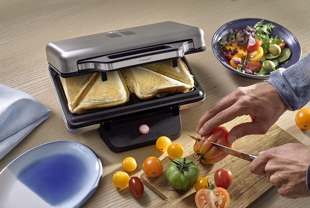 MÁY NƯỚNG BÁNH MÌ SANDWICH WMF LONO, Công suất 800W, Thép không gỉ
