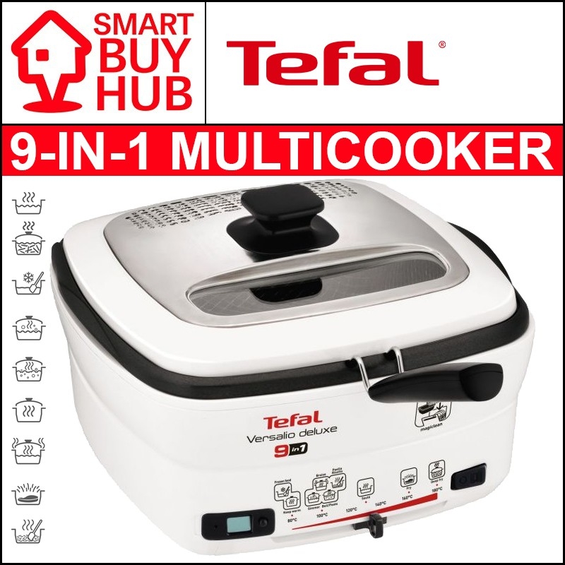 Nồi chiên đa năng Tefal FR4950 Versalio Deluxe 9 trong 1 (1600 Watts, Màu Trắng)