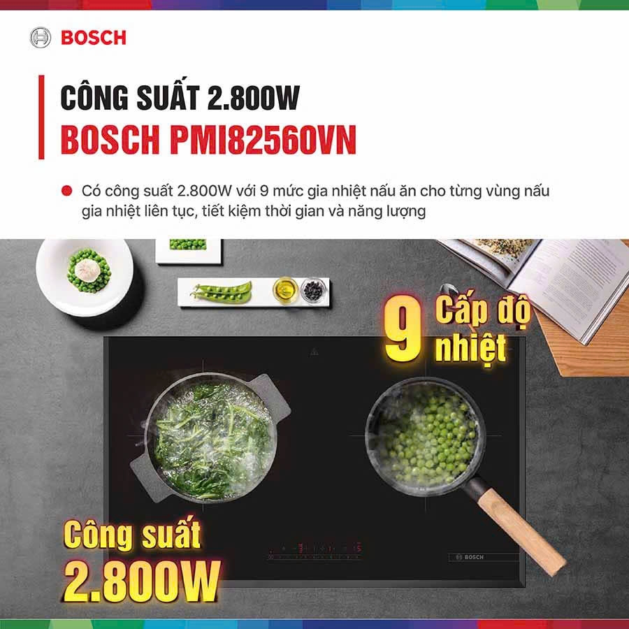 BẾP TỪ ĐÔI BOSCH PMI82560VN SERIES 6