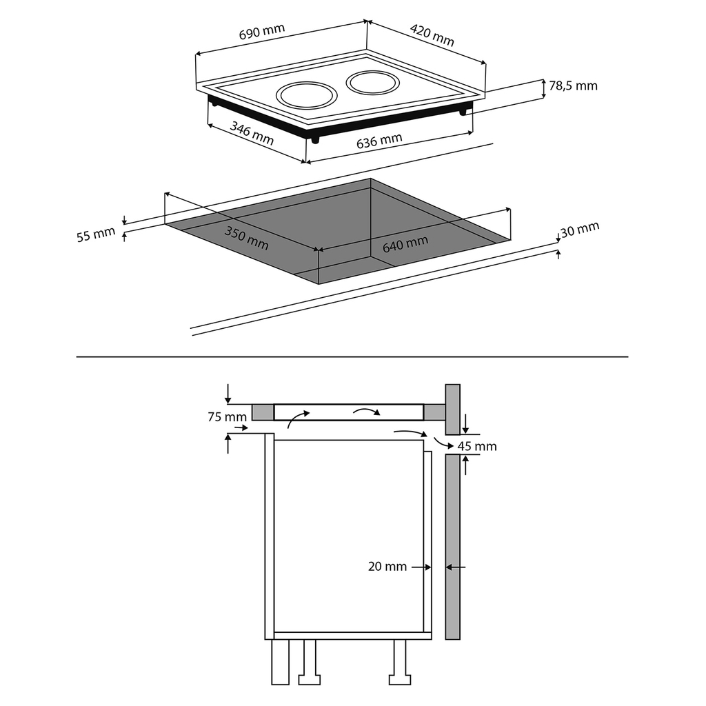 Bếp từ đôi CASO DuoChef 3500
