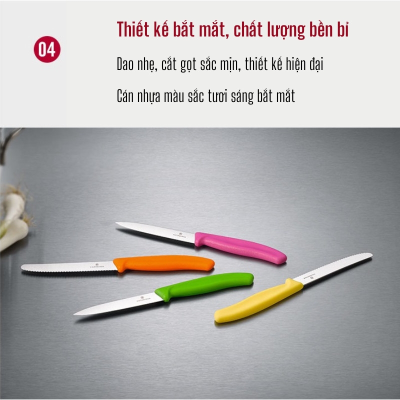 Bộ Dao Victorinox Classic Thụy Sĩ Lưỡi Cưa 6 Màu