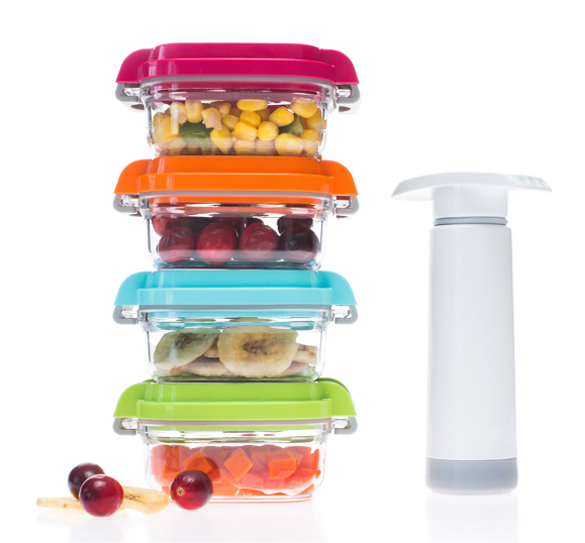 Bộ hộp bảo quản chân không chữ nhật nhỏ STATUS, 5 MÓN