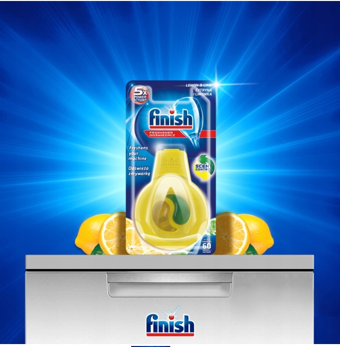 Viên tinh dầu khử mùi máy rửa bát Finish hương chanh