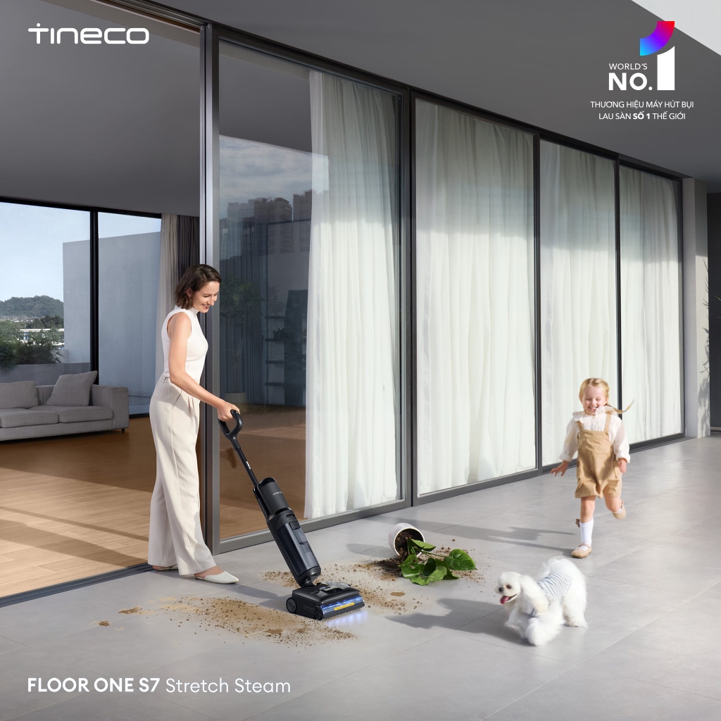 Máy hút bụi lau nhà Tineco Floor One S7 Stretch Steam