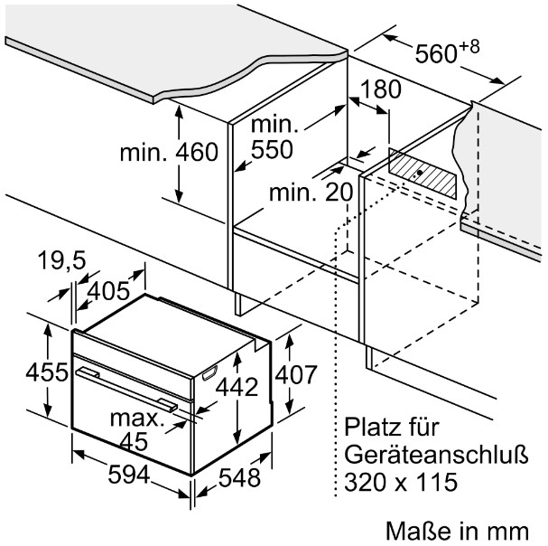Lò Nướng Bosch CBG675BS3 Serie 8 – Âm tủ, nhỏ gọn, Dung tích 47 Lít