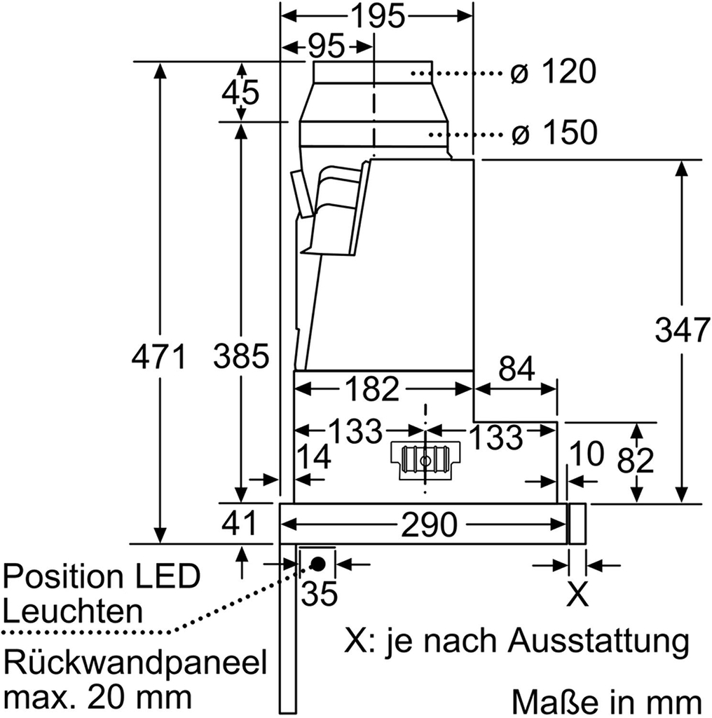 Máy hút mùi âm tủ Bosch DFR067A50