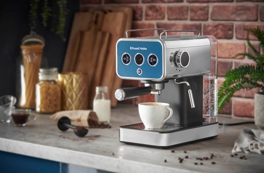 Máy Pha Cafe RUSSEL HOBBS Espresso Distinctions 26451-56 1350W Màu Xanh Biển