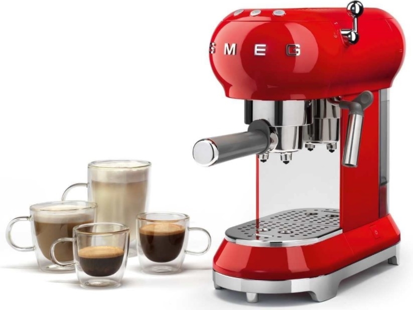 Máy pha cà phê SMEG ECF01RDEU (Màu đỏ và Màu kem)