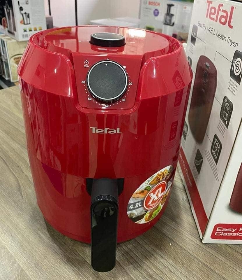 Nồi chiên không dầu Tefal EY2015, Chất liệu: Nhựa cao cấp, dùng được 4 chức năng nấu nướng, Dung tích 4,2L, Màu đỏ (Nhập Đức)