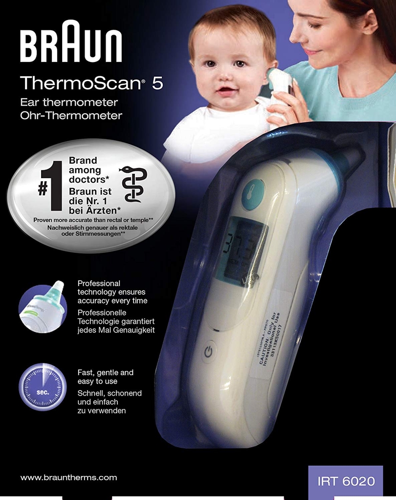 Nhiệt kế đo tai Braun IRT 6020