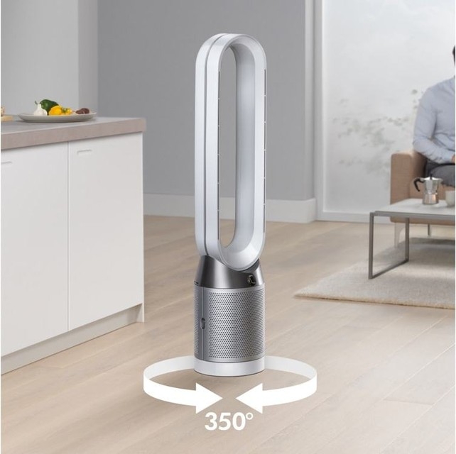 Quạt không cánh kèm lọc không khí Dyson Pure Cool TP04, Màu Trắng/Bạc