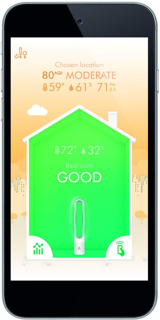 Quạt Không Cánh Kèm Lọc Không Khí Dyson Pure Cool Link TP02, Màu Bạc