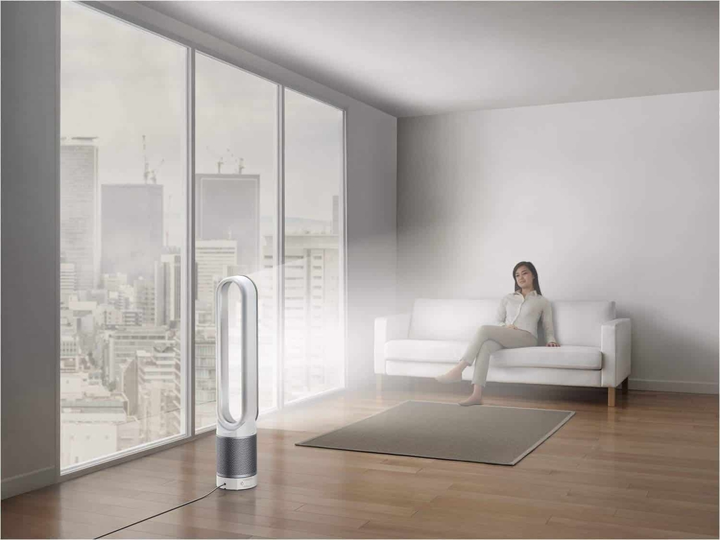 Quạt Không Cánh Kèm Lọc Không Khí Dyson Pure Cool Link TP02, Màu Bạc