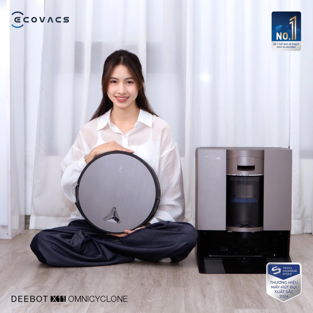 Robot hút bụi lau nhà Ecovacs DEEBOT X11 OmniCyclone
