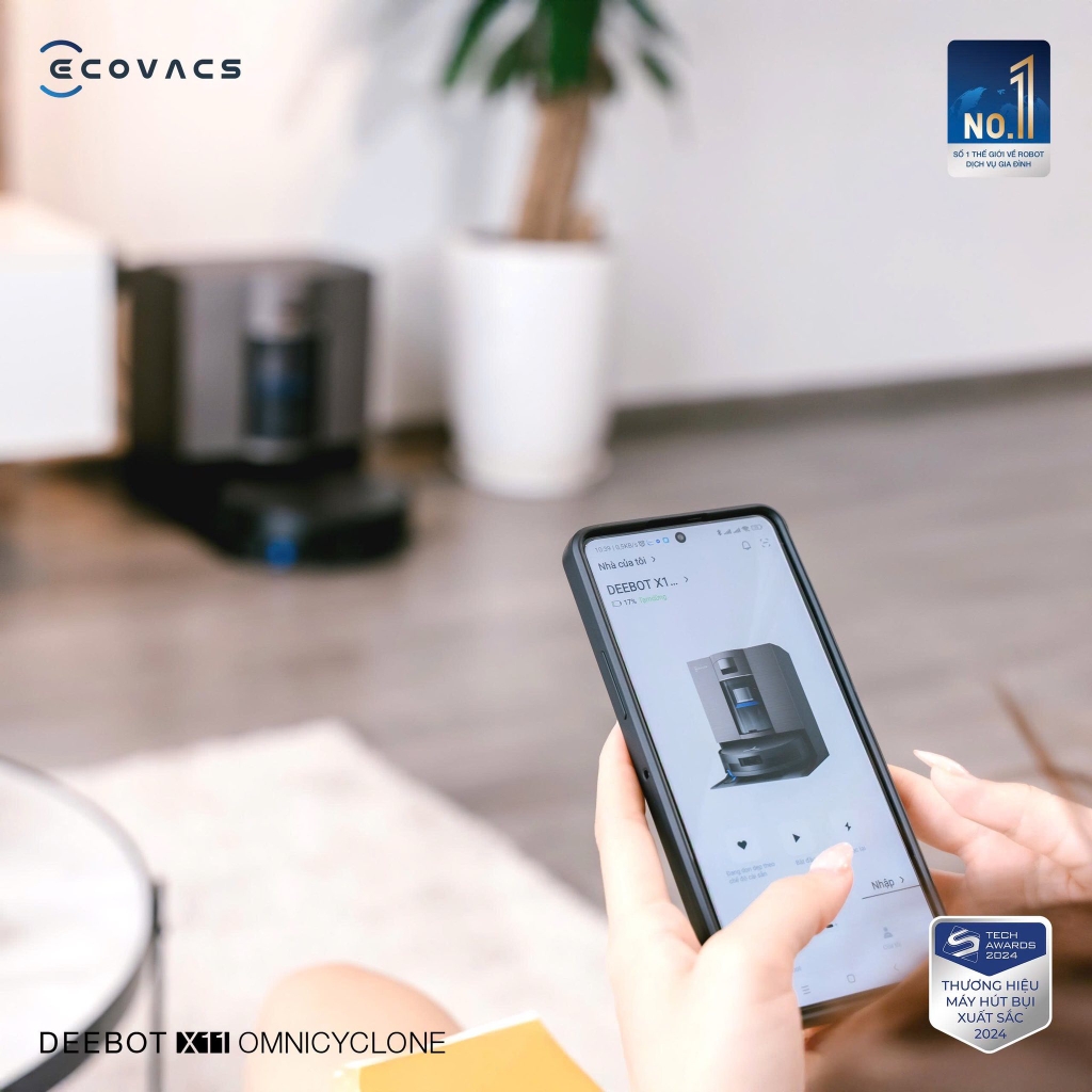 Robot hút bụi lau nhà Ecovacs DEEBOT X11 OmniCyclone