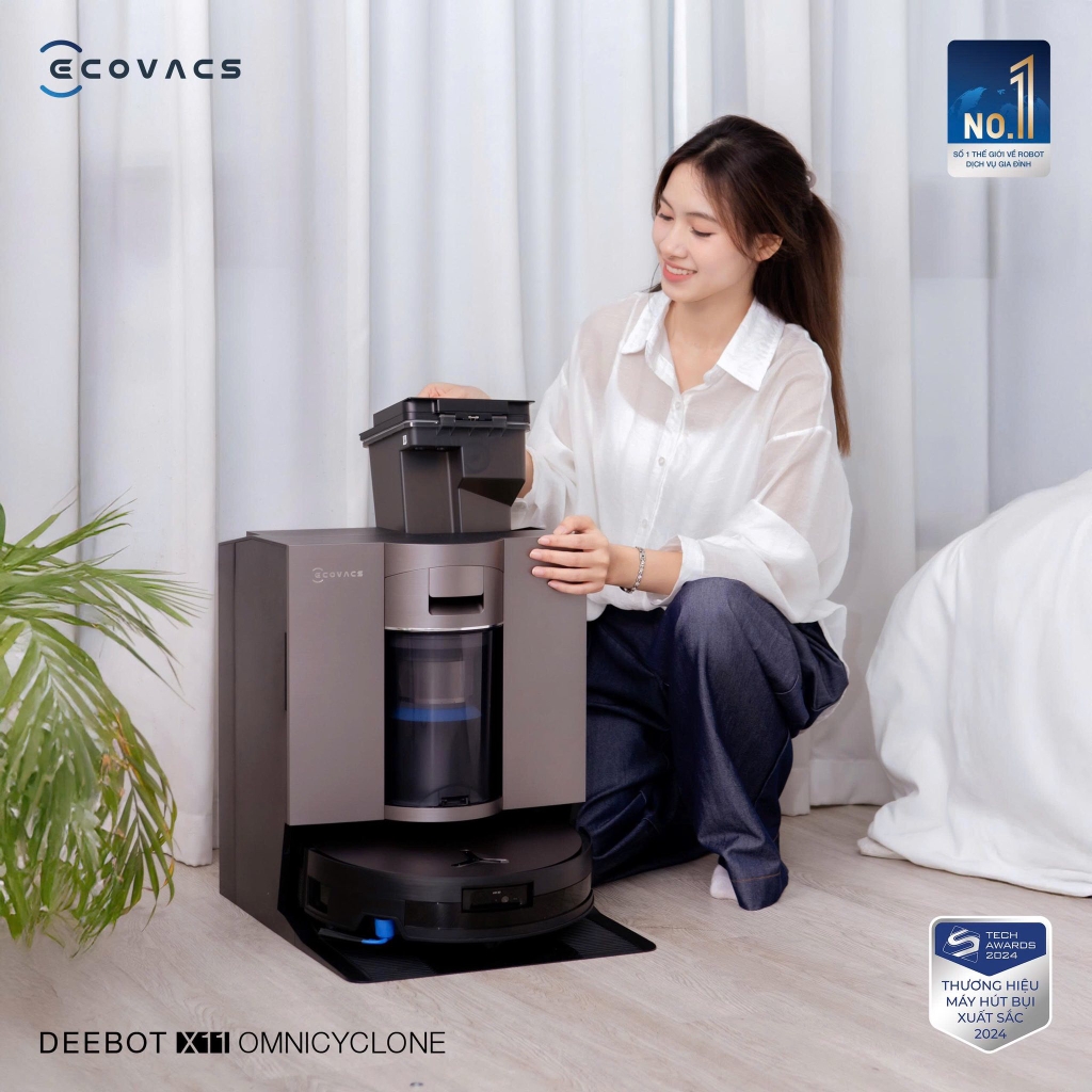 Robot hút bụi lau nhà Ecovacs DEEBOT X11 OmniCyclone