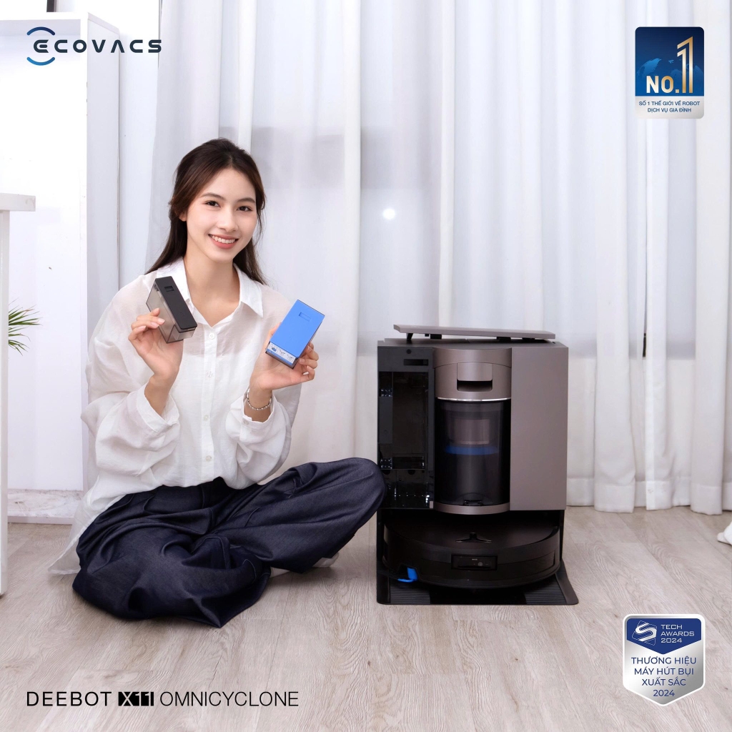 Robot hút bụi lau nhà Ecovacs DEEBOT X11 OmniCyclone